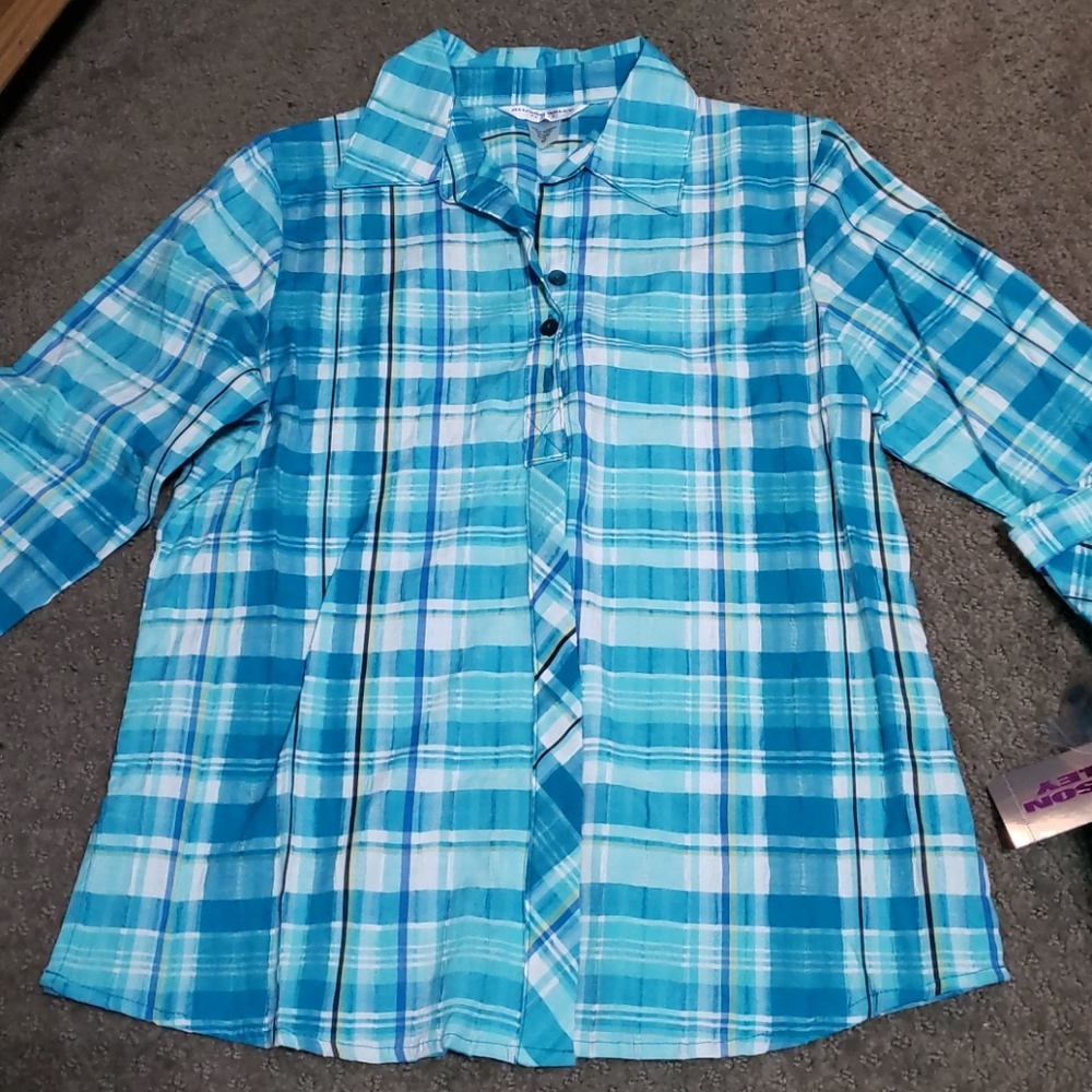 Plaid button down